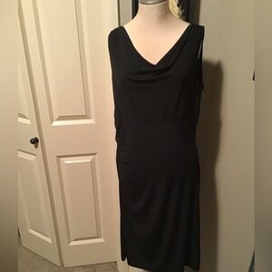 Black Draped Cocktail Dress Size 10